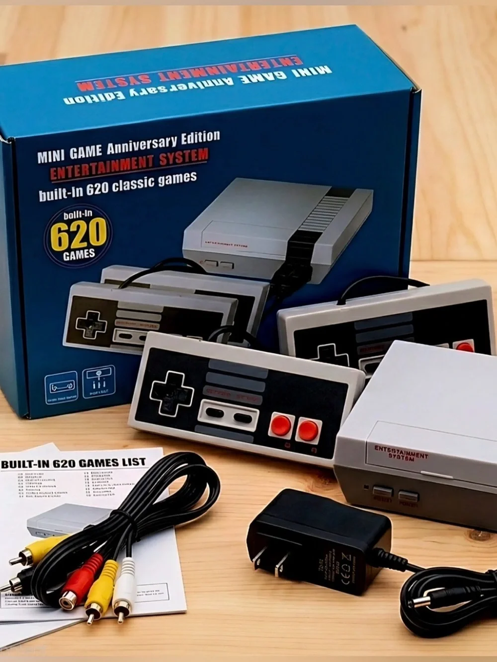 Mini Console with 620 Built-In Games - Gray